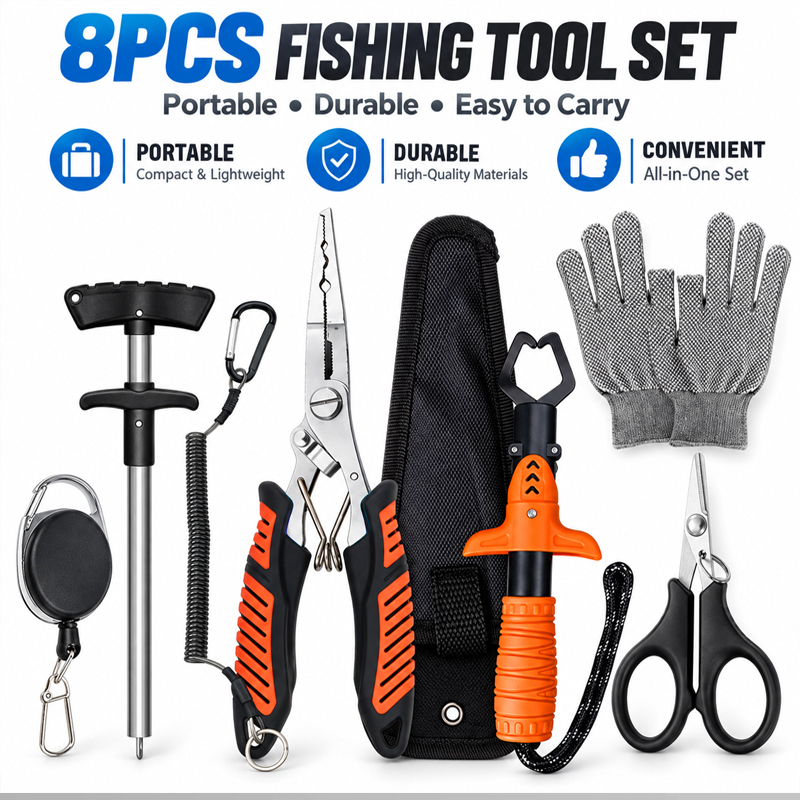 مجموعة كماشة صيد متعددة الاستخ - مراجعة Fishing Hook Sharpener وسعره